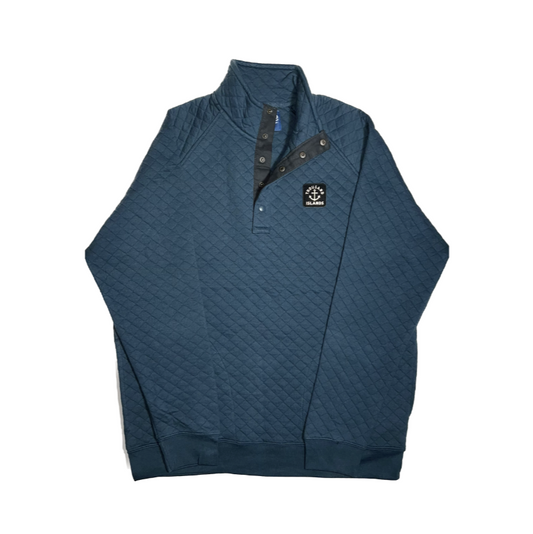 Thousand Islands Quilted Fleece Pullover (Navy)